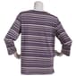 Plus Size Hasting & Smith 3/4 Sleeve Stripe Open Crew Neck Top - image 7