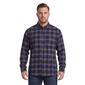 Mens Big & Tall Mountain Ridge Flannel Shirt - Charcoal/Blue - image 1