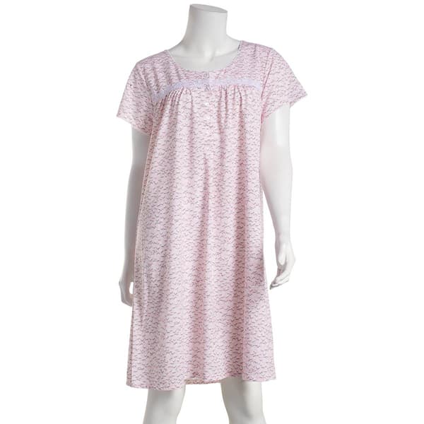 Womens Celestial Dreams Short Sleeve Hearts Short Nightgown - image 