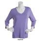 Womens Preswick & Moore&#174; 3/4 Sleeve V-Neck Solid Tee - image 14