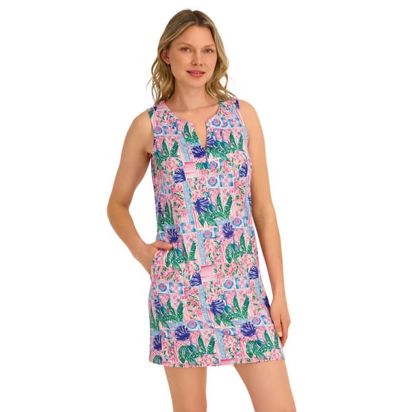 Womens Stella Parker Sleeveless Spring Coastal UPF Shift Dress