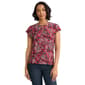 Petite Jones New York Short Sleeve Notch Neck Paisley Print Top - image 1