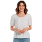 Womens Sara Michelle Balloon Sleeve Back Keyhole Blouse - image 1