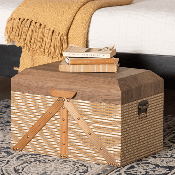 Baxton Studio Kande Woven Exterior Storage Trunk