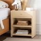 bali & pari William Grasscloth 1-Drawer Nightstand with Shelves - image 9