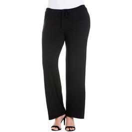 Plus Size 24/7 Comfort Apparel Stretch Drawstring Casual Pants