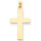 Unisex Gold Classics(tm) 14kt. Flat Polished Cross Pendant - image 1