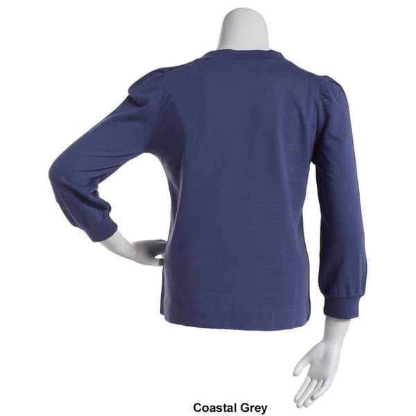 Womens Erika Rebecca Solid French Terry Top