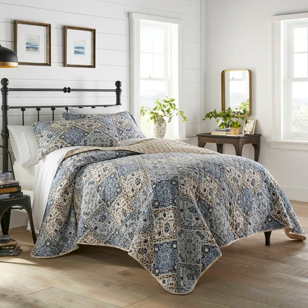 Stone Cottage Abby 136 Thread Count Reversible Quilt Set - image 