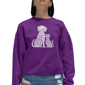 Plus Size LA Pop Art Dogs And Cats Word Art Crewneck Sweatshirt - image 1