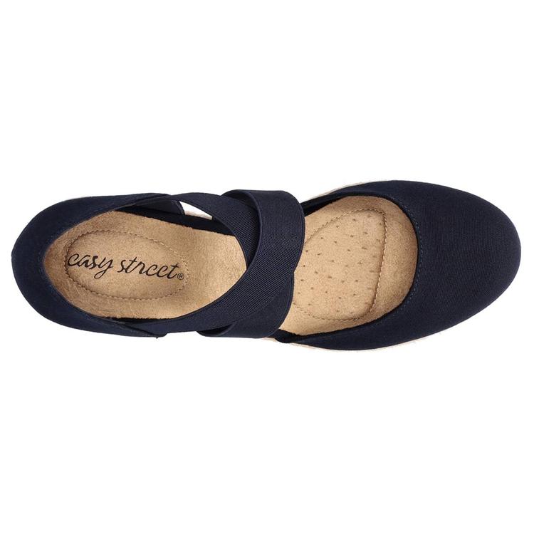 Womens Easy Street Pari Espadrilles Wedges Sandals