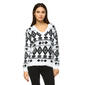 Womens White Mark Tribal Sweater - image 1