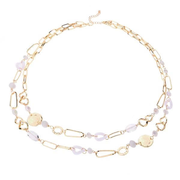 Ashley Cooper(tm) Beaded Disk Layered Statement Necklace - image 