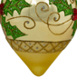 Northlight 2pc. Golden Glitter Holly Finial Christmas Ornaments - image 4