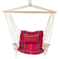 Northlight Pink & Red Striped Outdoor Hammock Chair with Pillow - image 3