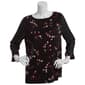 Plus Size Kasper Long Sleeve Banded Cuff Floral Blouse - image 1