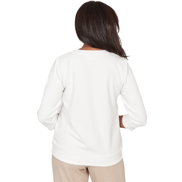 Womens Alfred Dunner Comfort & Joy Floral Embroidery Blouse
