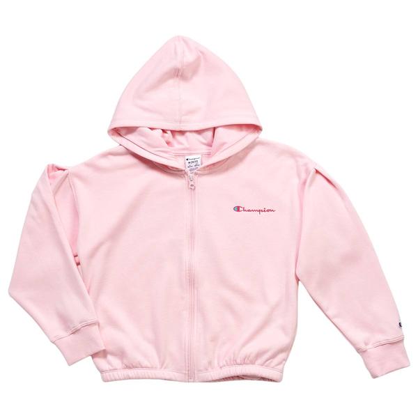 Girls (7-16) Champion® Flocked Logo Fleece Lined Zip Up Hoodie