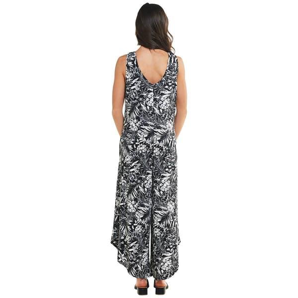 Womens Sami & Jo Sleeveless V-Neck Floral Wide Leg Jumpsuit