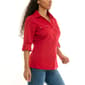 Petite Zac & Rachel 3/4 Sleeve Knit To Fit Causal Button Down - image 3