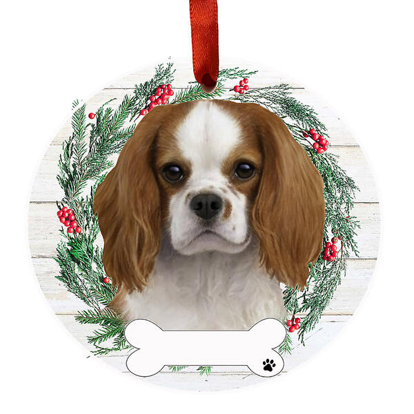 E&S Pets King Charles Cavalier Wreath Ornament - image 