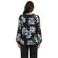 Womens Zac & Rachel Long Sleeve Ruffle Floral Blouse - image 2