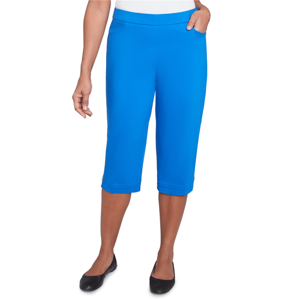 Womens Alfred Dunner Parrot Cay Tummy Control Capri Pants - image 