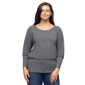 Womens 24/7 Comfort Apparel Long Blouson Sleeve Banded Bottom Top - image 1