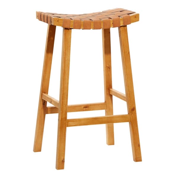 9th & Pike(R) Rustic Brown Wood Bar Stool