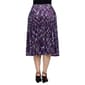 Womens 24/7 Comfort Apparel Purple Geo Pocket Midi Skirt - image 2