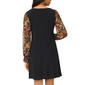 Womens MSK Long Floral Sleeve Shift Dress - image 2