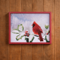 Melrose 15.5in. Cardinal & Holly Winter Framed Wall Art - image 3