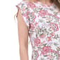 Womens NY Collection Cap Sleeve Floral Tee - image 4
