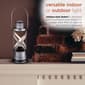 Alpine Small Silver Lantern D&#233;cor w/ LED Lights & Timer - image 6
