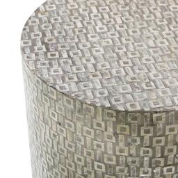 9th & Pike® Grey Mother of Pearl Contemporary Accent Table