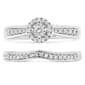 Haus of Brilliance Sterling Silver 1/3ctw. Diamond Bridal Set - image 2