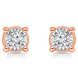 Diamond Classics™ Rose Gold Diamond Solitaire Stud Earrings