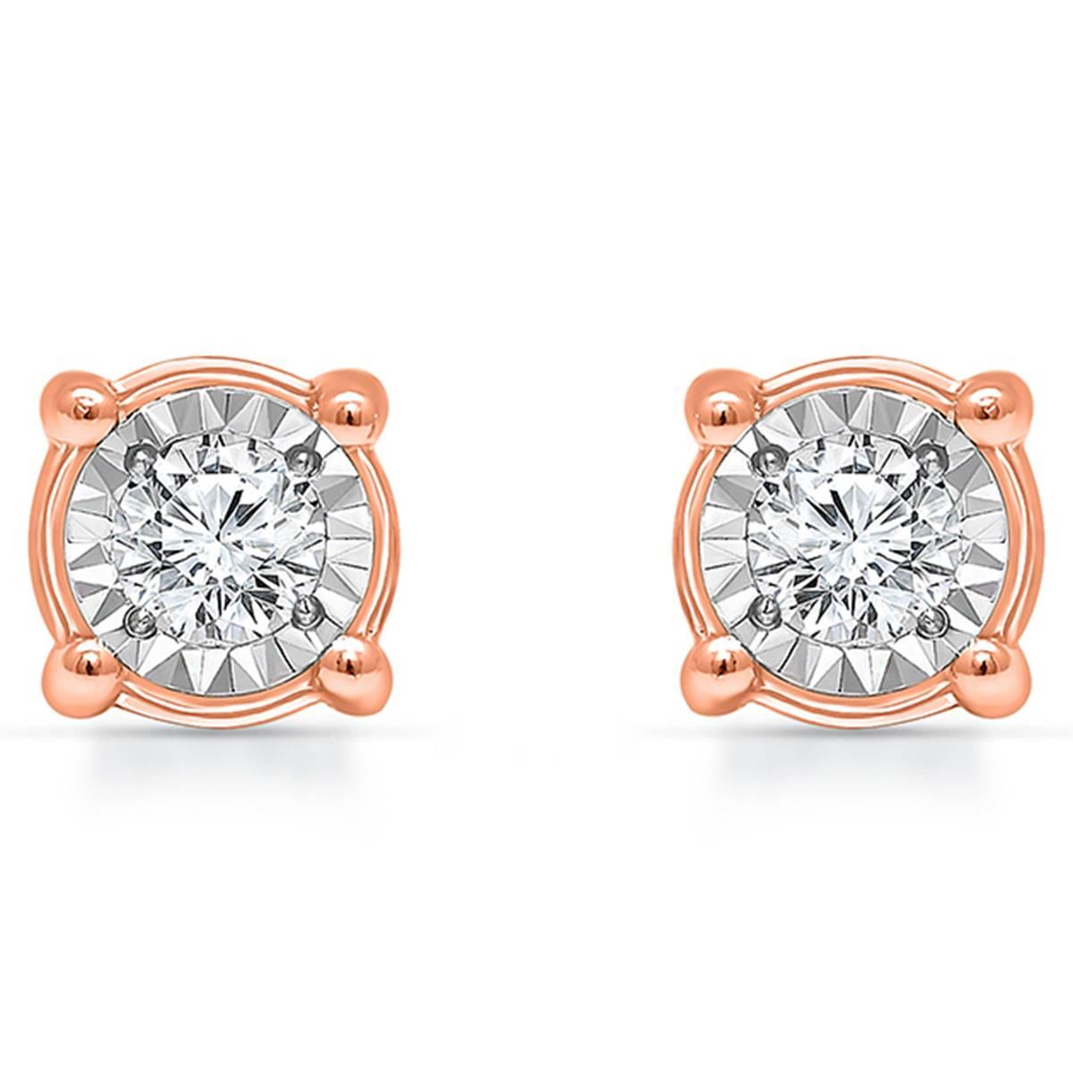 Diamond Classics™ Rose Gold Diamond Solitaire Stud Earrings