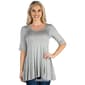 Womens 24/7 Comfort Apparel Elbow Sleeve Swing Tunic Top - image 8