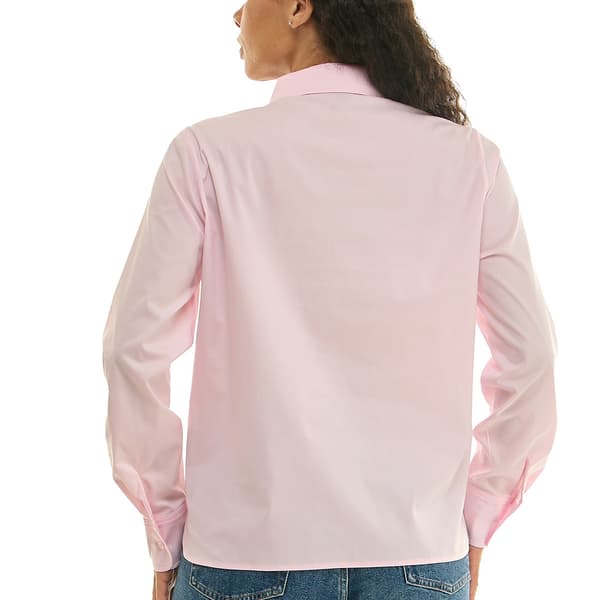 Petite Zac & Rachel Heart Rhinestone Casual Button Down
