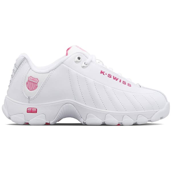 Womens K-Swiss ST329 CMF Tennis Sneakers - White/Shocking Pink