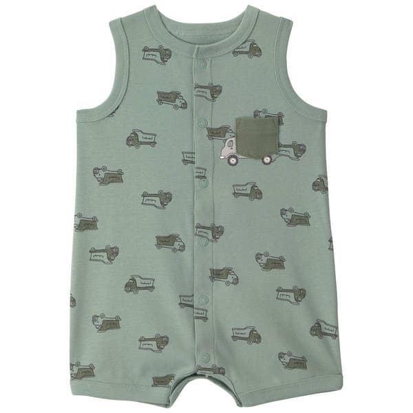Baby Boy (3-24M) Carter''s(R) Construction Truck Pocket Romper - image 