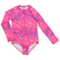 Girls (7-16) Kensie Girl Ombre Floral 1pc. Rashguard Swimsuit - image 2