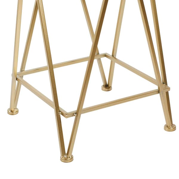 9th & Pike® Gold Metal Contemporary Accent Table - Set of 2