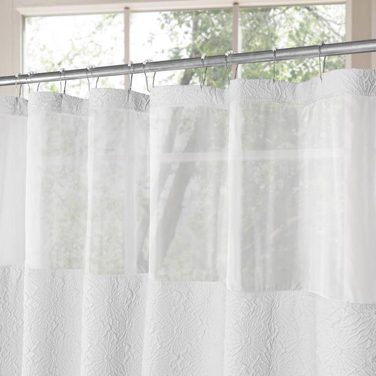 Awesome Home Starburst Crinkle Snap-In Liner Shower Curtain