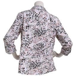 Womens Emily Daniels Knit To Fit Dots Casual Button Down