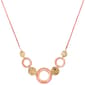 Ashley Cooper(tm) Gold-Tone Hammered Metal Peach Circle Necklace - image 1