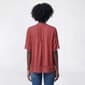 Womens Adrianna Papell Lace Trim Sleeve V Neck Pintuck Blouse - image 2