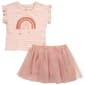 Girls (4-6x) Kids Headquarters® Rainbow Tulle Top & Skort Set - image 2