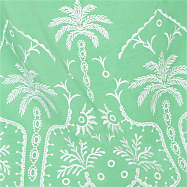 Womens Ruby Rd. Hothouse Florals Palm Tree Embroidery Blouse